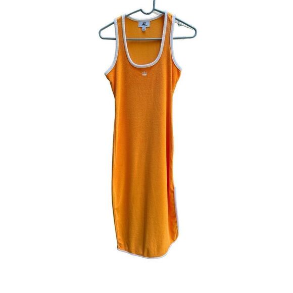 Juicy Couture Y2K Orange Terry Cloth Sleeveless Midi Dress Embroidered Logo XS - Picture 3 of 12